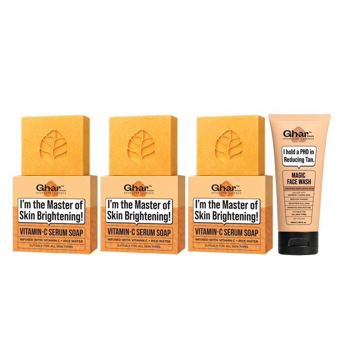3 Pack Vitamin C Serum Soap+ 50ml Magic Face Wash