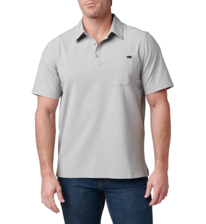 5.11 Tactical Men's Flex Chest Pocket Short Sleeve Polo Shirt Polo Shirts 5.11 Tactical Titan Grey 2XL Reg