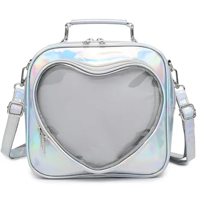 BACKPACK SILVER HEART LASER