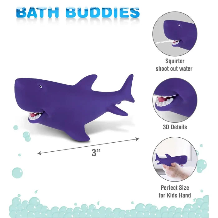bath buddies - purple shark