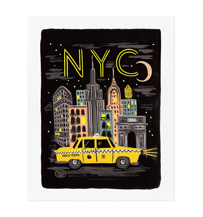 Bon Voyage NYC Art Print: 11x14