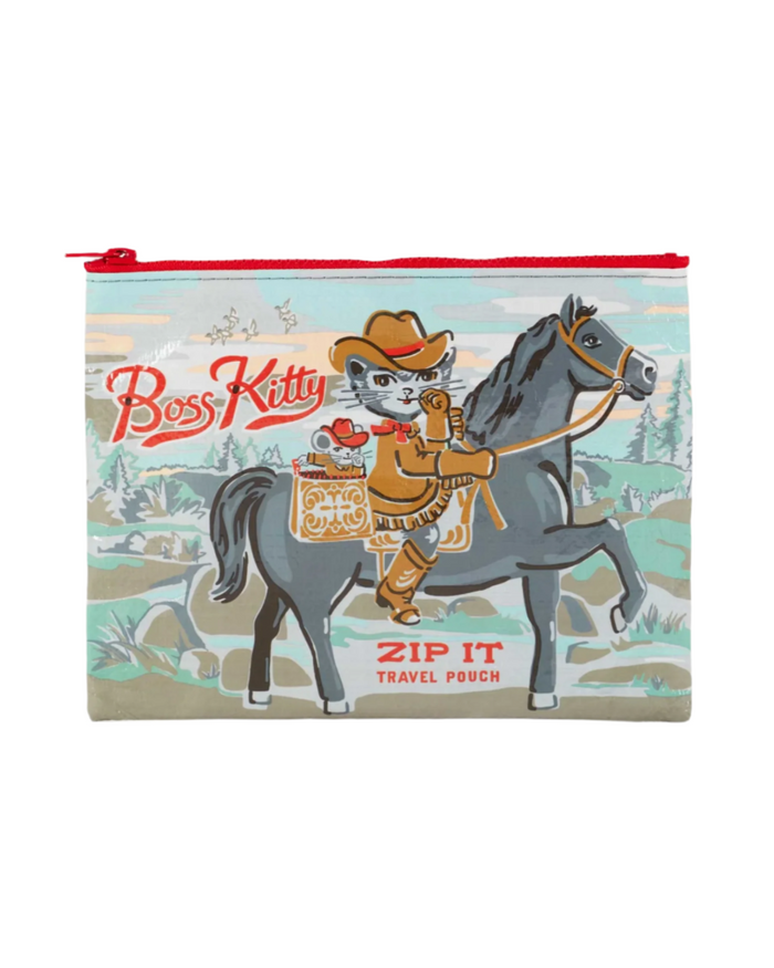 Boss kitty zipper pouch by Blue Q sold by Le Monkey House