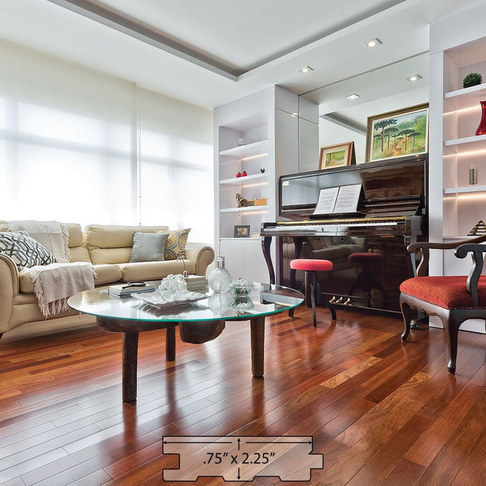 Brazilian Cherry (Jatoba) Solid Flooring 0.75″ x 2.25″ Unfinished, $4.27/sqft - Advantage Lumber