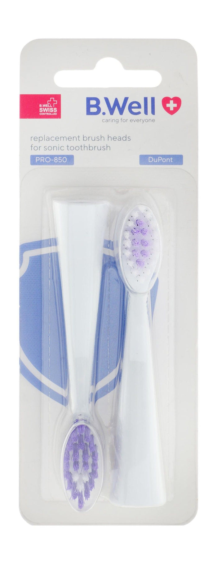 B.Well DuPont Toothbrush Replacement Heads, 2 Pieces - Makkah Pharmacy