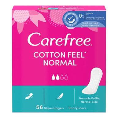 Carefree Cotton Feel Normal Unscented Pantyliners 56 Pack