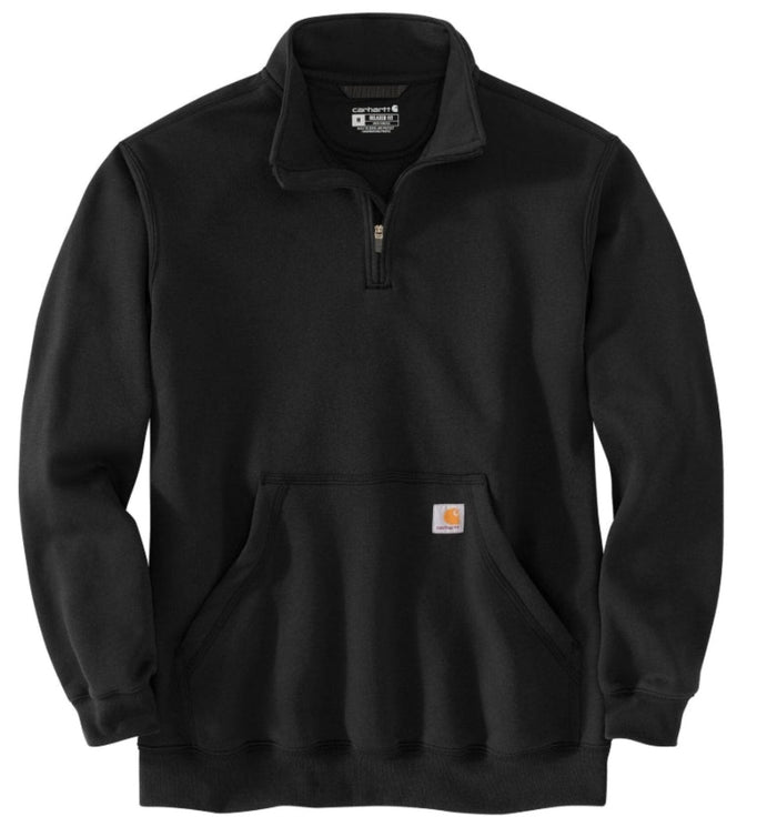 Carhartt Men's Loose Fit Midweight Quarter Zip Mock Neck Sweatshirt Jackets & Coats Carhartt Black 2XL Reg