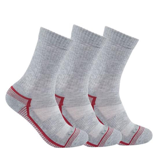 Carhartt Women's Force® Midweight Crew Sock 3-Pack Socks Carhartt Grey M