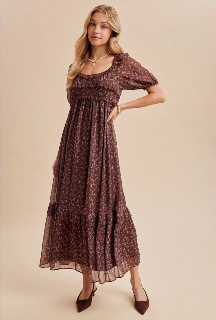 Charlotte Floral Ruffled Maxi Dress