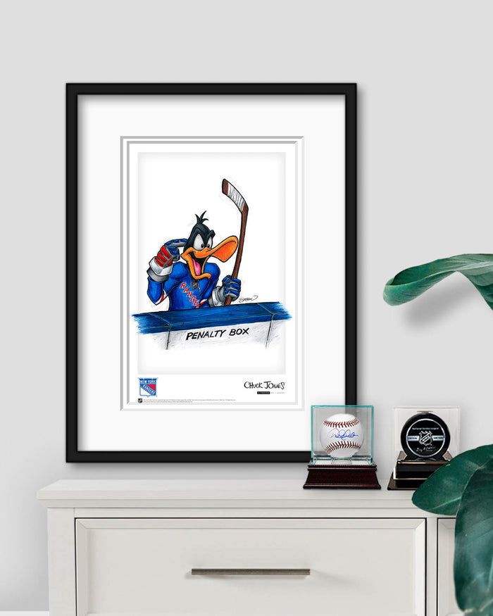 Duck Season Hockey Season x NHL Rangers Daffy Duck Limited Edition Art Print