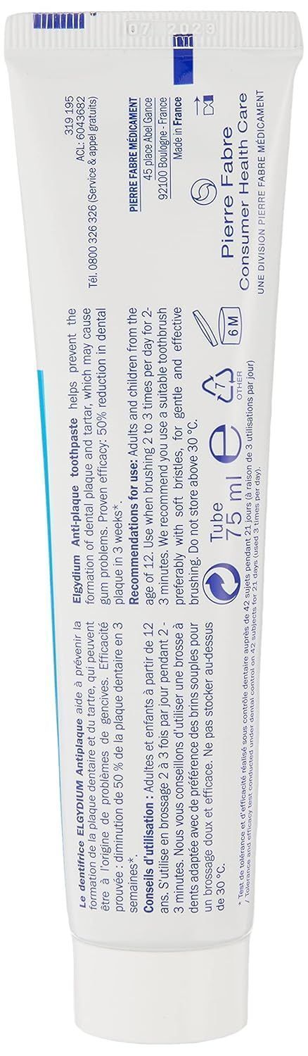 Elgydium Anti-Plaque Toothpaste 75 ml - Makkah Pharmacy