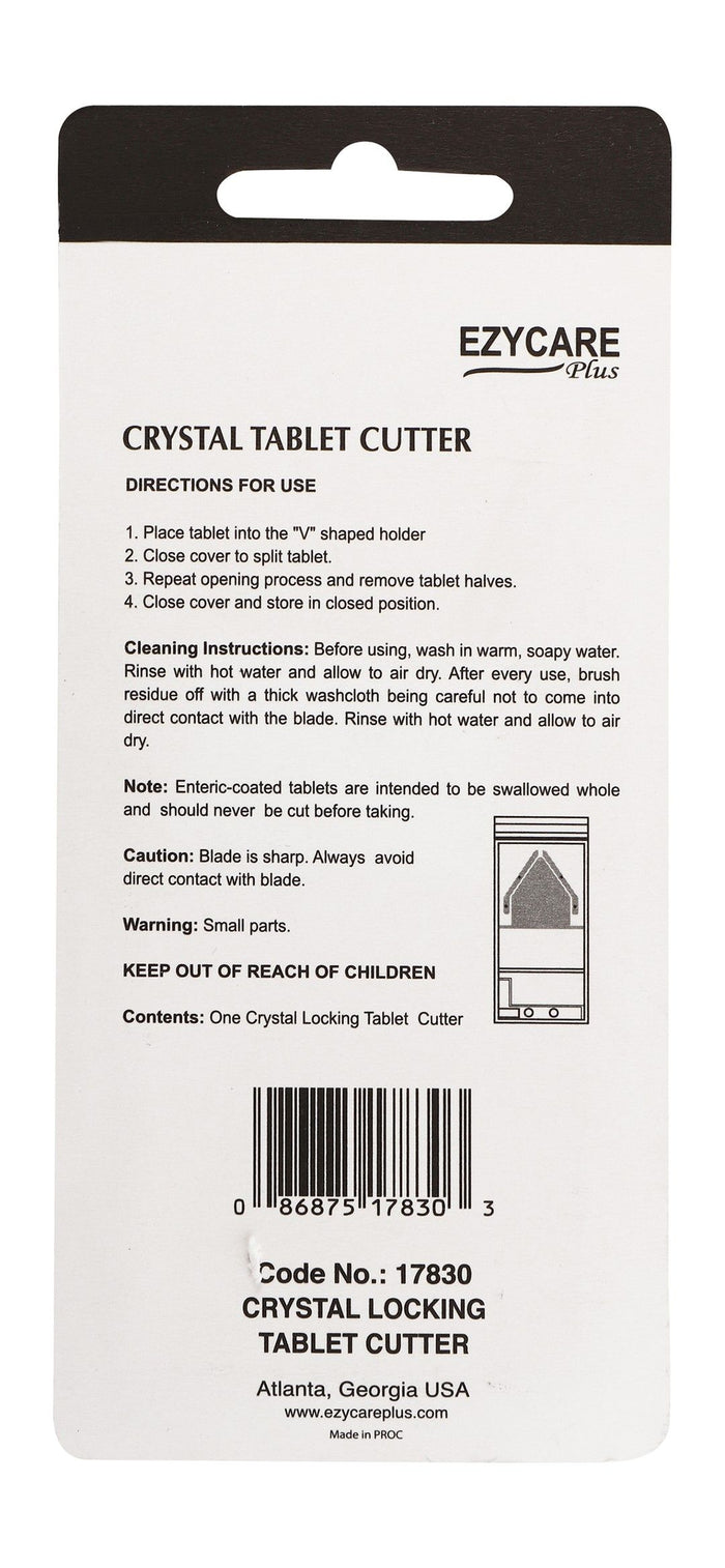Ezycare Plus Crystal Blue & White Tablet Cutter, 1 Piece - Makkah Pharmacy