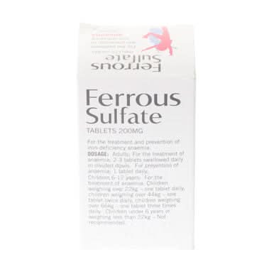 Ferrous Sulphate 200mg 60 Tablets