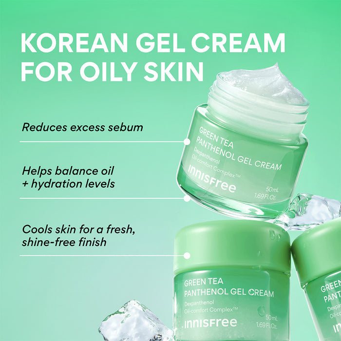 Korean gel crem for oily skin: Green Tea Gel Cream benefits