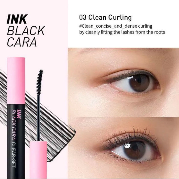Peripera Ink Black Cara AD #03 CLEAR SET Nudie Glow Australia