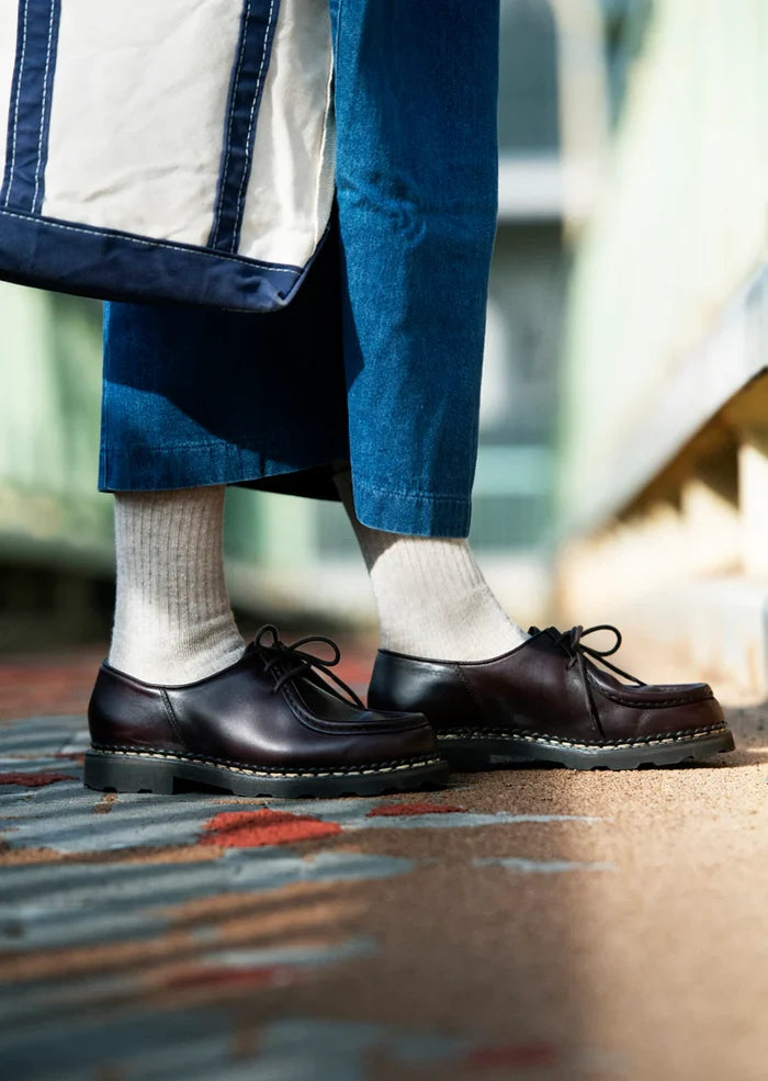 Ivory Double Face Mini Crew Socks