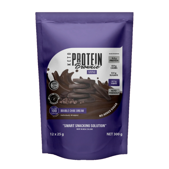 Justine's Protein Brownie Mini Double Chocolate - 25g x 12s Justine's