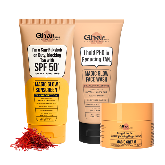 Magic Face wash + moisturizer cream + Sunscreen