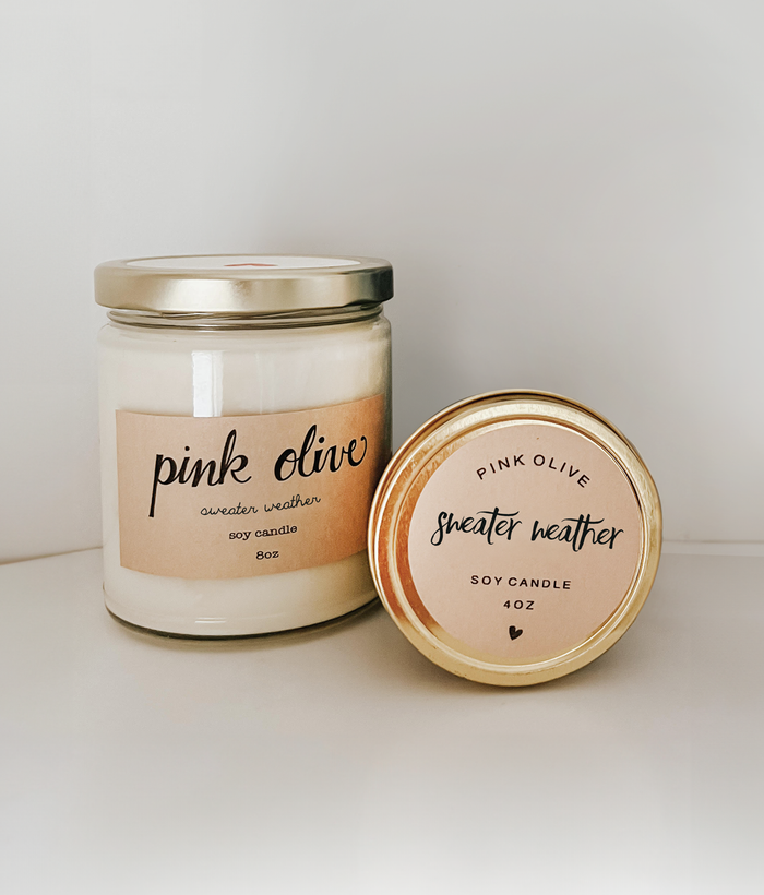 mini sweater weather soy candle