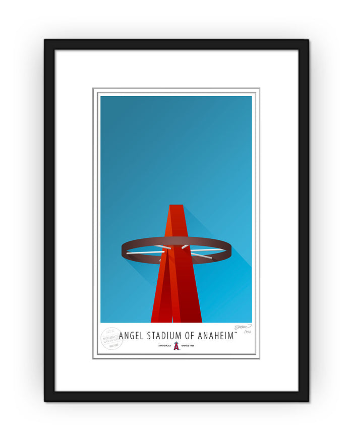 Minimalist Angel Stadium Art Print
