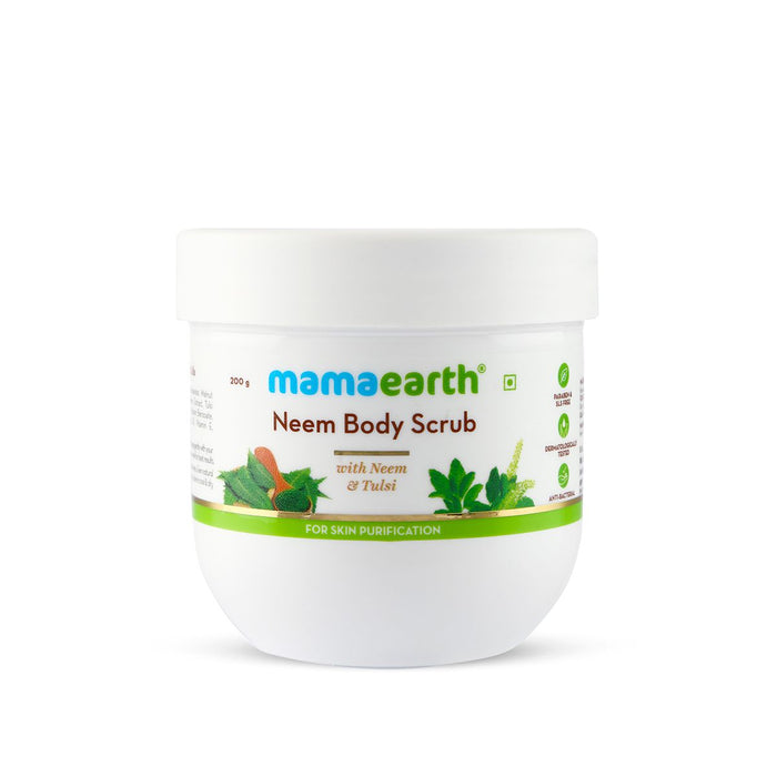Neem Body Scrub with Neem and Tulsi for Skin Purification - 200 g