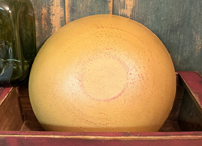 PEN-111 Wood Bowl - Mustard over Red