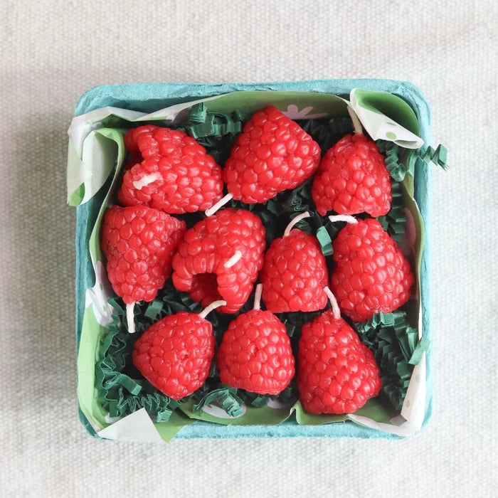 Raspberry Beeswax Birthday Candles