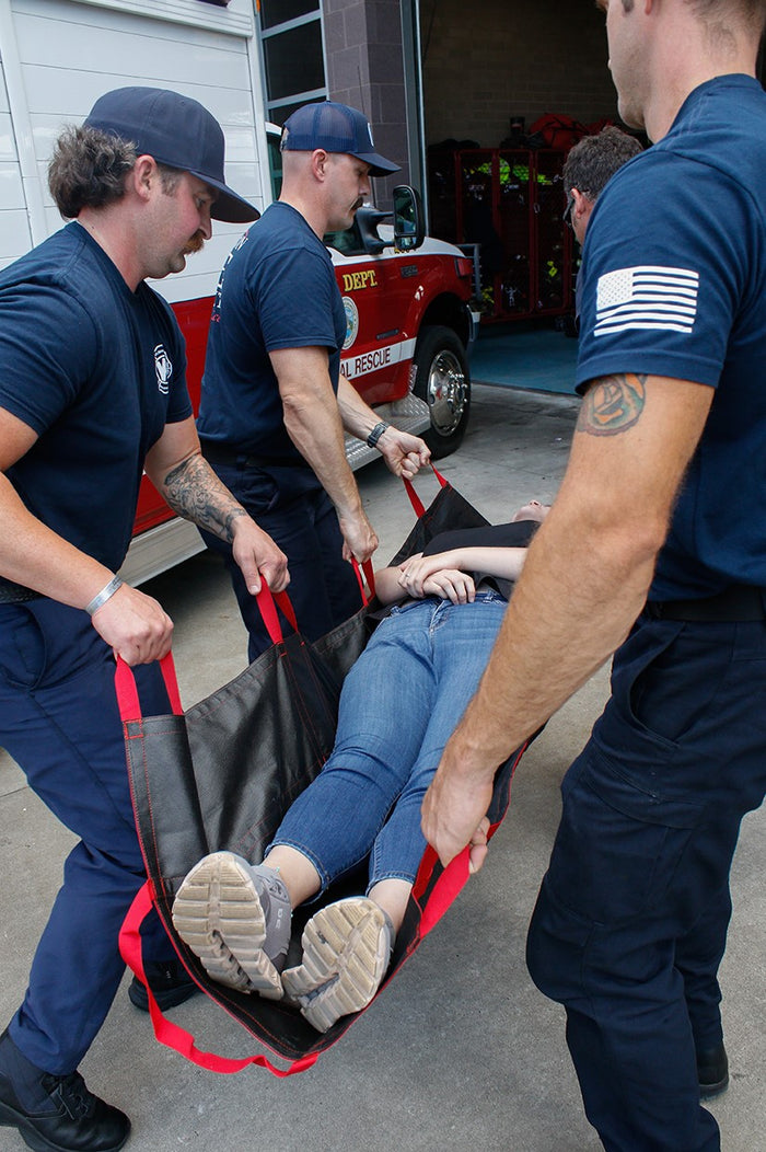 Rescue Essentials QuikLitter, in use by fire fighters