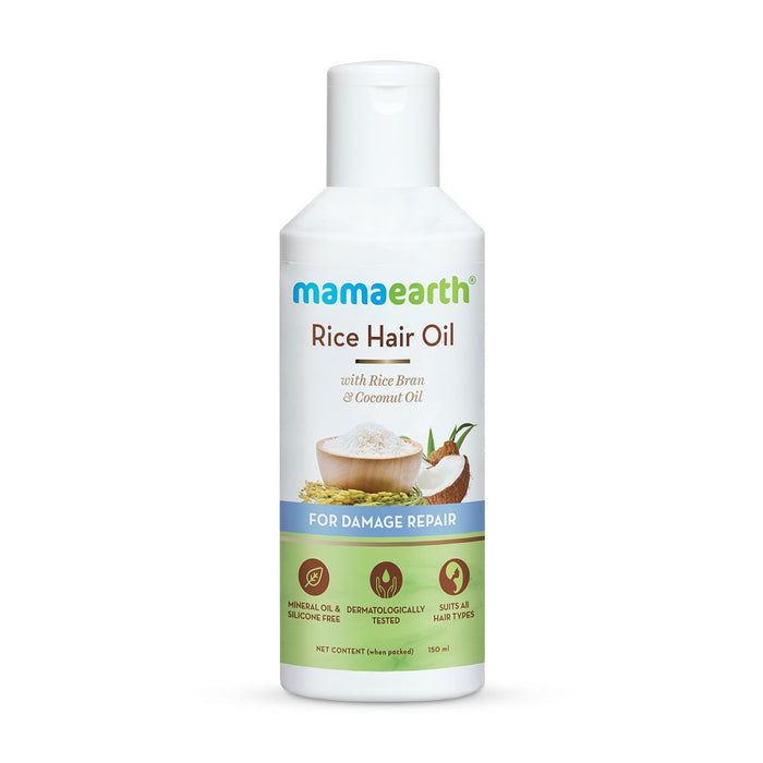 Rice Hair Oil with Rice Bran and Coconut Oil For Damage Repair - 150ml