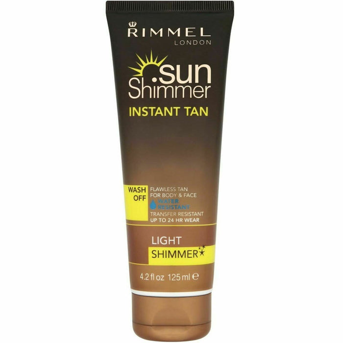 Rimmel Water Resistant Instant Tan Wash Off Light Shimmer 125ml