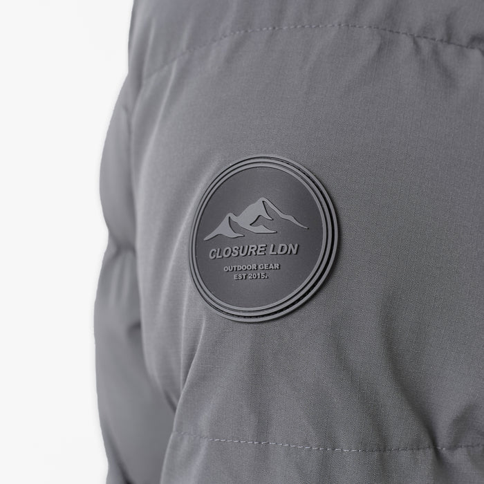 Ripstop Racer Puffer Jacket | Charcoal