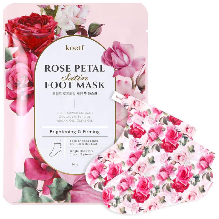 KOELF Rose Petal Satin Foot Mask Nudie Glow Australia