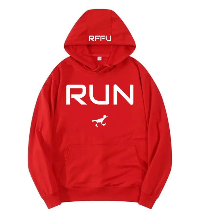 RUN - HOODIE - RED / WHITE