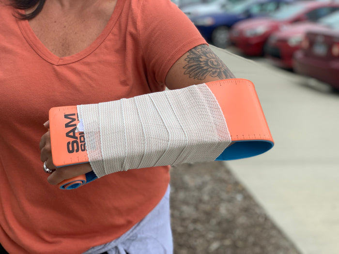 SAM Splint - 24" (Orange/Blue)