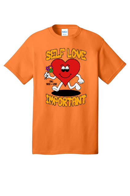 SELF LOVE IMPORTANT - ORANGE X WHITE