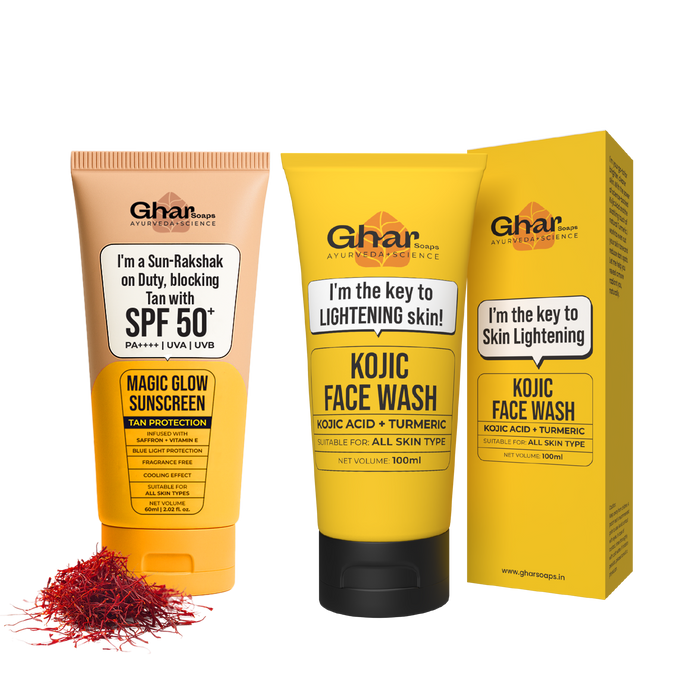 Sunscreen 60ml + Kojic face wash 100ml