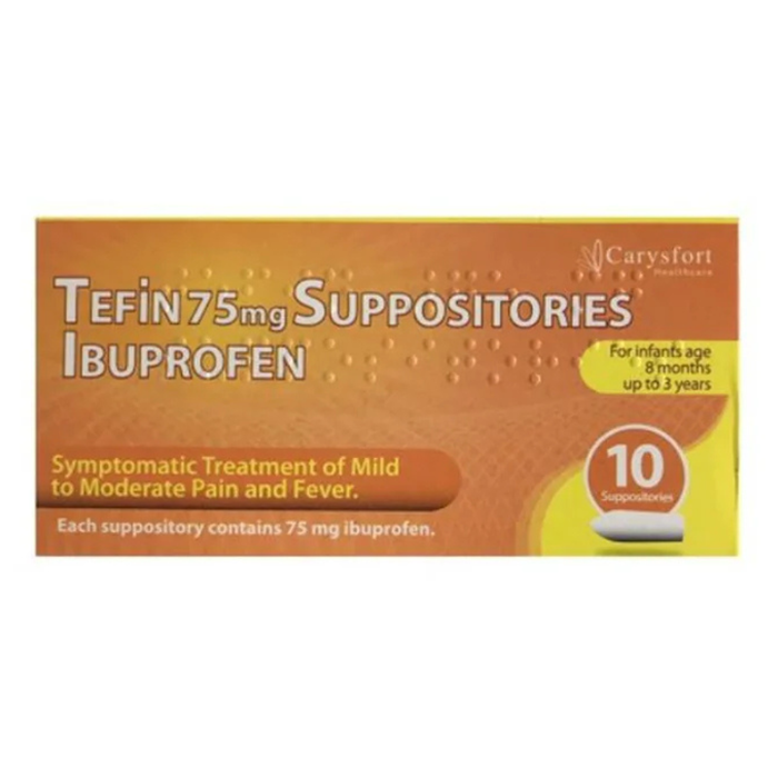 TEFIN 75MG SUPPOSITORIES IBUPROFEN