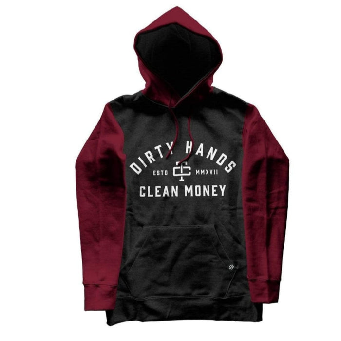 Troll Co. Men's Classic Two-Tone Hoodie Sweatshirts & Hoodies Troll Co. Maroon/Dark Nickel 2XL Reg