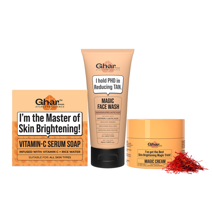 Vitamin c soap + Cream + Magic face wash Combo