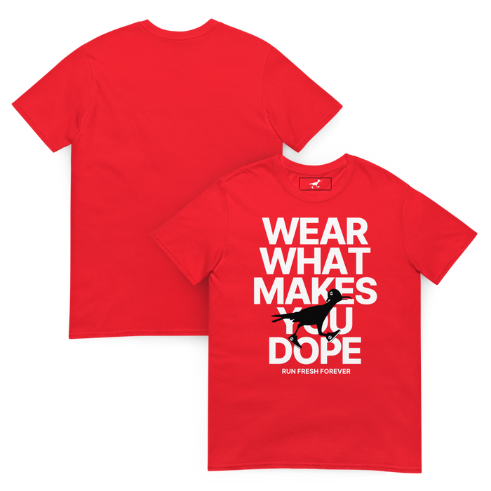 WEAR YO VIBES TEE - RED X WHITE