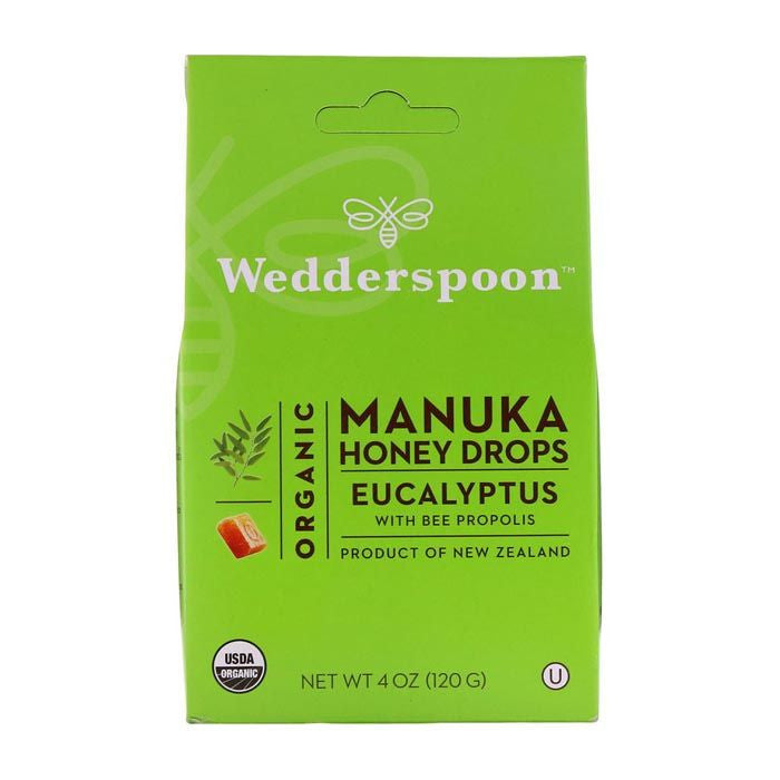 Wedderspoon Organic Manuka Honey Drop Eucalyptus 120 g 20's Wedderspoon