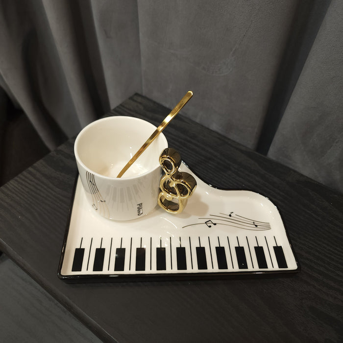White Piano Mug - Maha fashions - Cups