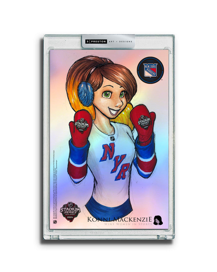 WinS® NHL Konni Mackenzie 2024 Stadium Series Limited Edition Art Slab - Rangers