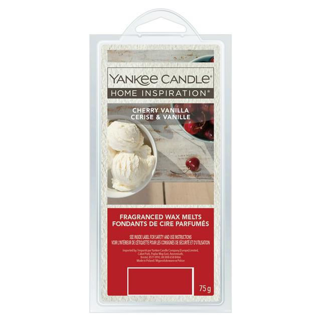 Yankee Candle Home Inspiration Cherry Vanilla Fragranced Wax Melts 75g package on white background.