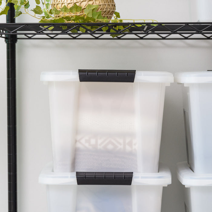 19 Qt. (4.75 Gal.) Pearl Latch Box, Stackable Plastic Storage Bins with Lids, Single Pk - IRIS USA, Inc.