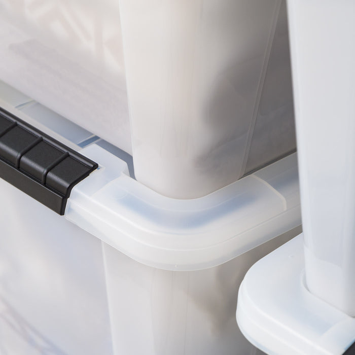 19 Qt. (4.75 Gal.) Pearl Latch Box, Stackable Plastic Storage Bins with Lids, Single Pk - IRIS USA, Inc.