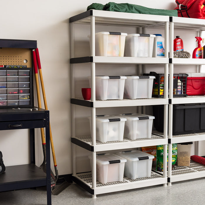 19 Qt. (4.75 Gal.) Pearl Latch Box, Stackable Plastic Storage Bins with Lids, Single Pk - IRIS USA, Inc.