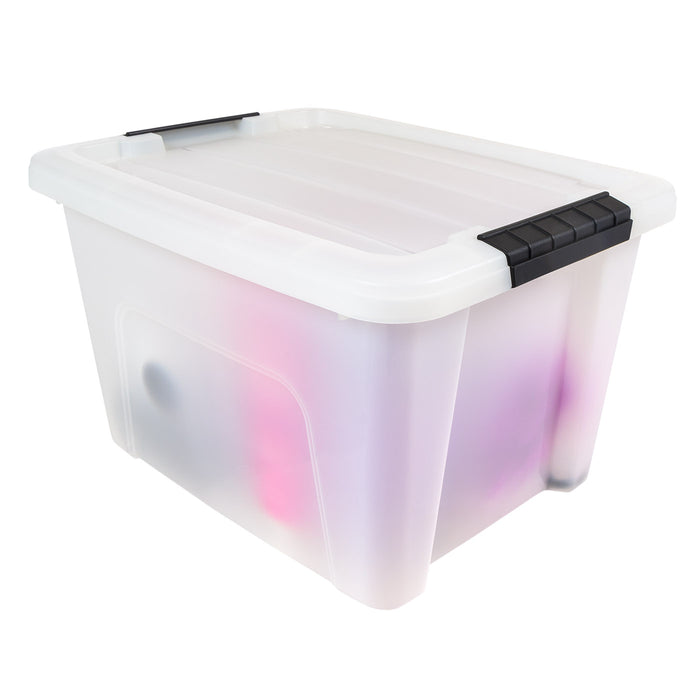19 Qt. (4.75 Gal.) Pearl Latch Box, Stackable Plastic Storage Bins with Lids, Single Pk - IRIS USA, Inc.