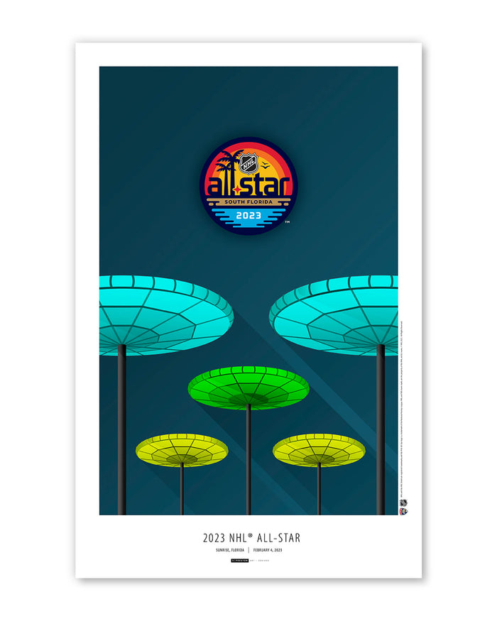 2023 NHL All-Star Game Minimalist FLA Live Arena Poster Print LE100