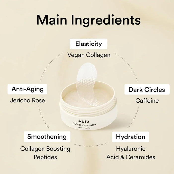 AbibAbib Collagen Eye Patch Jericho Rose Jelly 60 PatchsMood Arabia