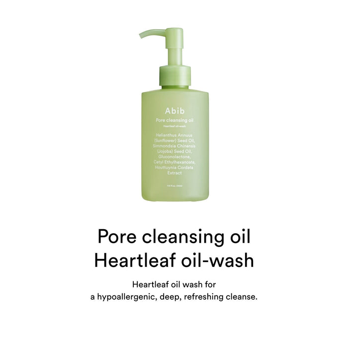 Abib Pore Cleansing Oil Heartleaf Oil-Wash 7.10 fl oz / 210ml (RENEWED)